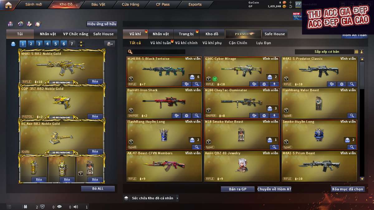 shop acc cf uy tin gia re